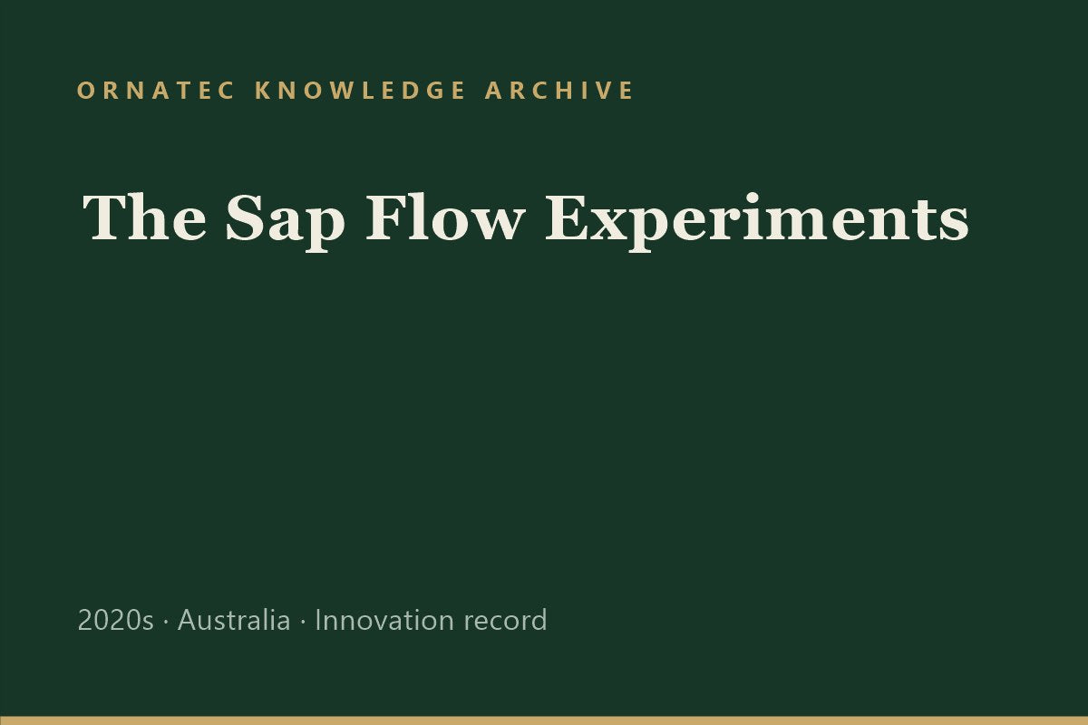 The Sap Flow Experiments: Reading What Trees Are Actually Doing