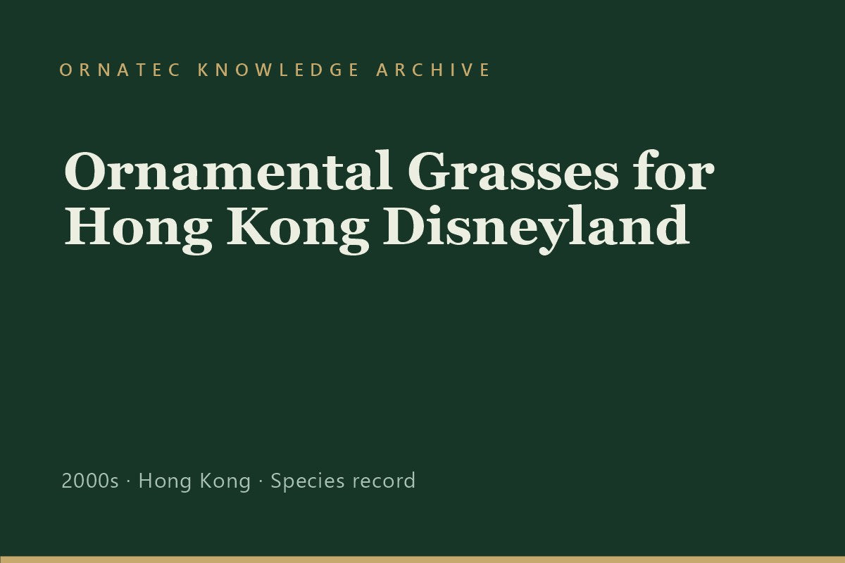 Ornamental Grasses for Hong Kong Disneyland