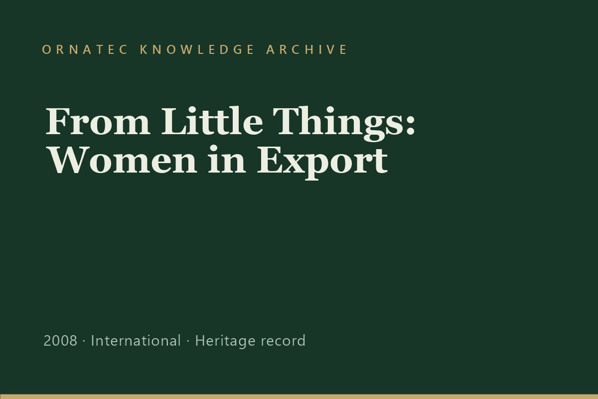 From Little Things: Barbara McGeoch and Three Decades of Plant Export