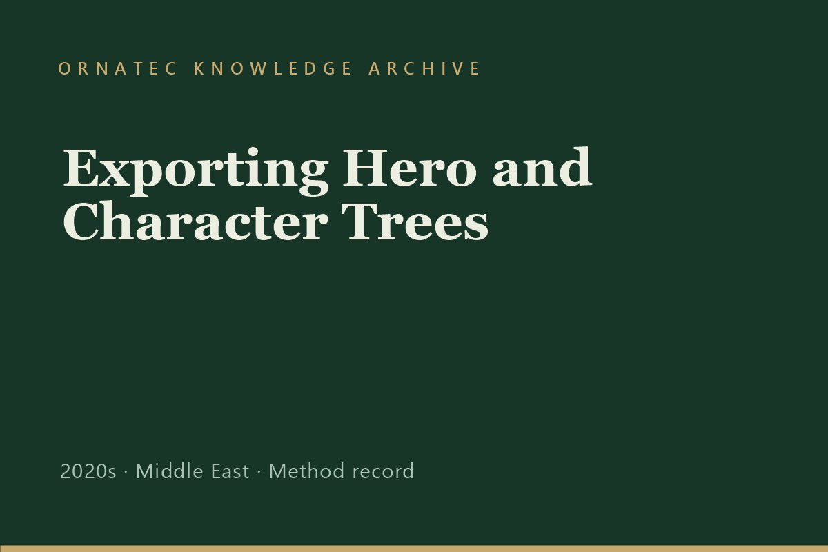 Exporting Hero and Character Trees: From Root Ball to Ship