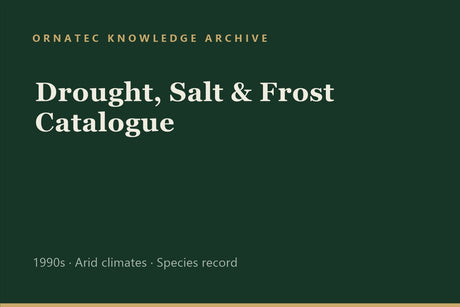 Ornatec Knowledge Archive record cover: Drought Salt and Frost Catalogue