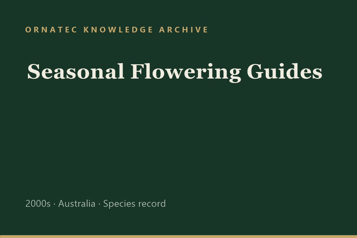Ornatec Knowledge Archive record cover: Seasonal Flowering Guides