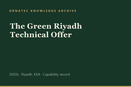 Ornatec Knowledge Archive record cover: The Green Riyadh Technical Offer