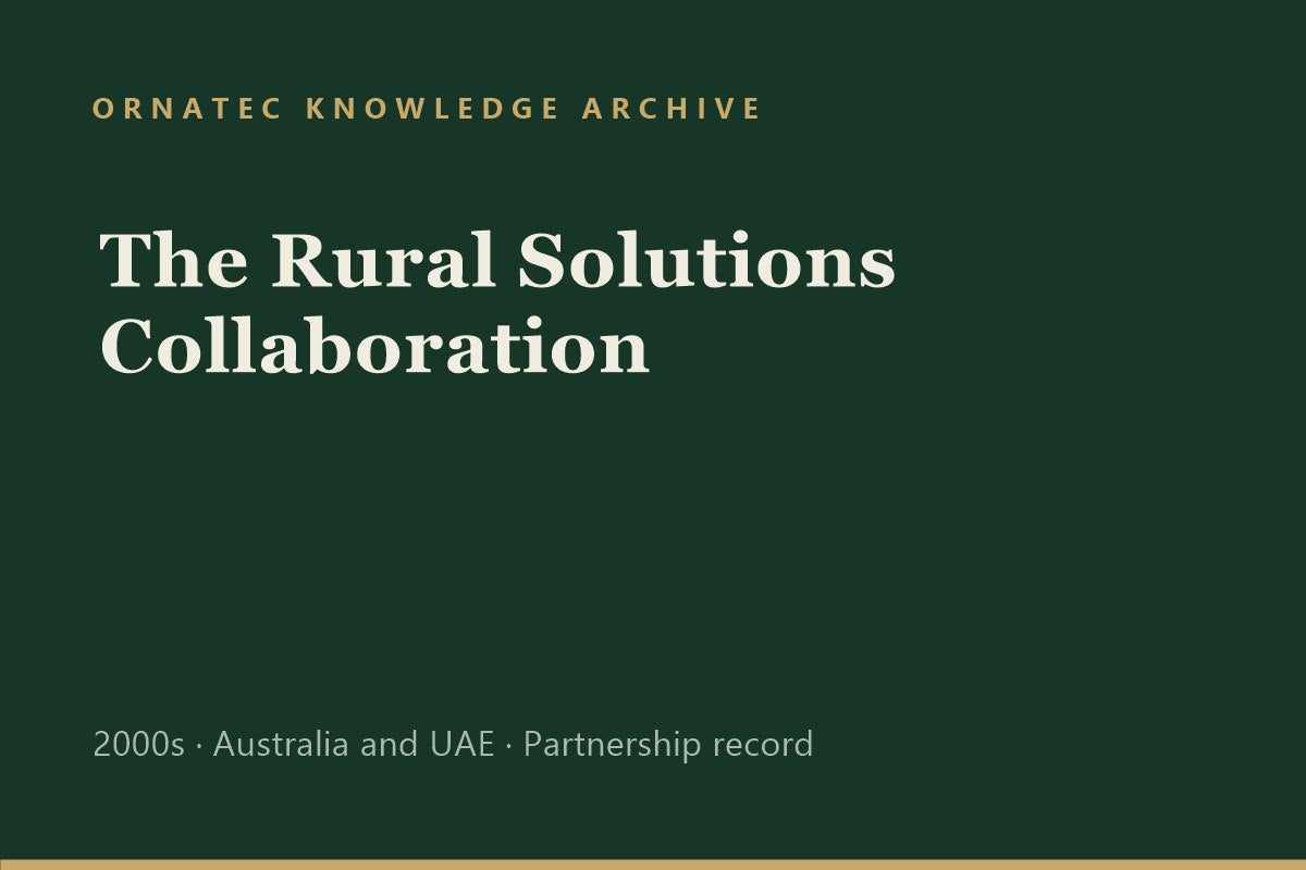 Ornatec Knowledge Archive record cover: The Rural Solutions Collaboration
