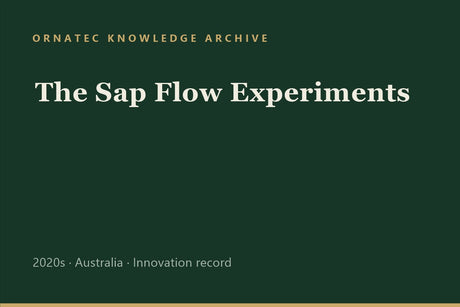 Ornatec Knowledge Archive record cover: The Sap Flow Experiments